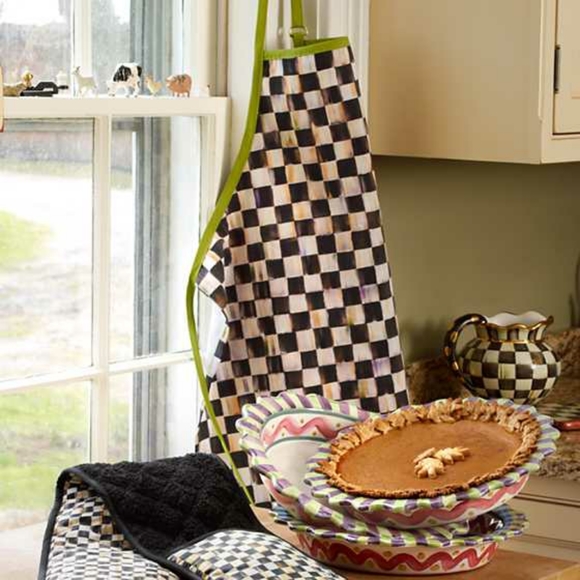 Mackenzie-childs 26" x 49" Truly Me Courtly Check Apron - Picture 3 of 4